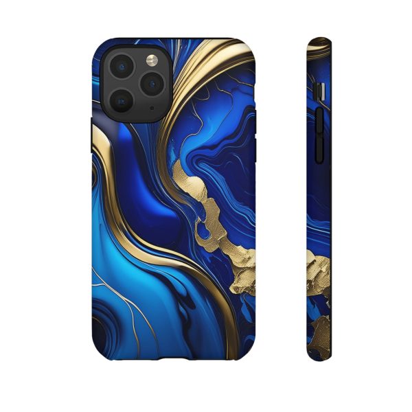 Royal Blue and Gold iPhone | Samsung | Samsung Galaxy | Google Pixel - Cell Phone Tough Cases - Image 22