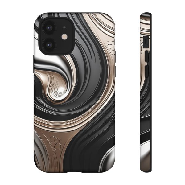 Black and Gold iPhone | Samsung | Samsung Galaxy | Google Pixel - Cell Phone Tough Cases - Image 32