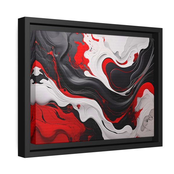 Red and Black Abstract 2 Matte Canvas, Black Frame - Image 2