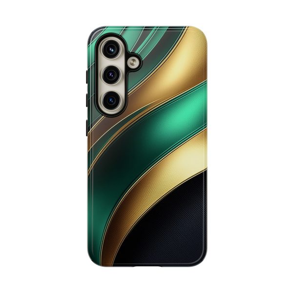 Green and Gold iPhone | Samsung | Samsung Galaxy | Google Pixel - Cell Phone Tough Cases - Image 185