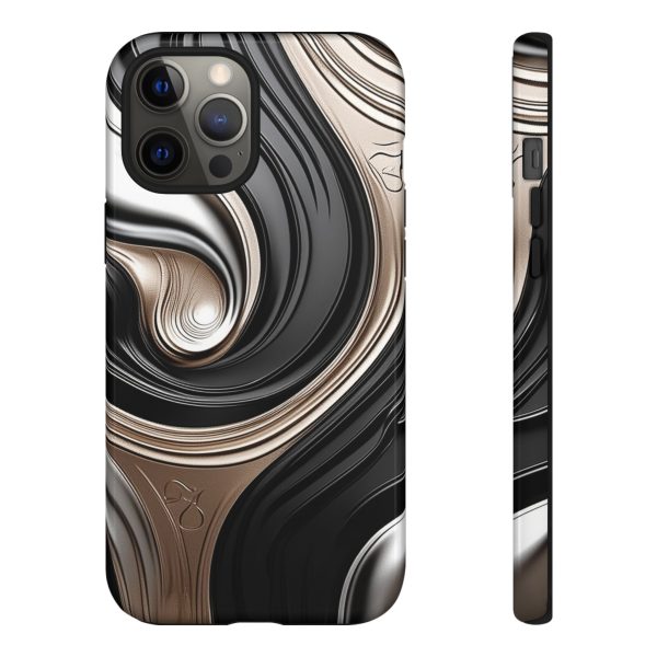 Black and Gold iPhone | Samsung | Samsung Galaxy | Google Pixel - Cell Phone Tough Cases - Image 35