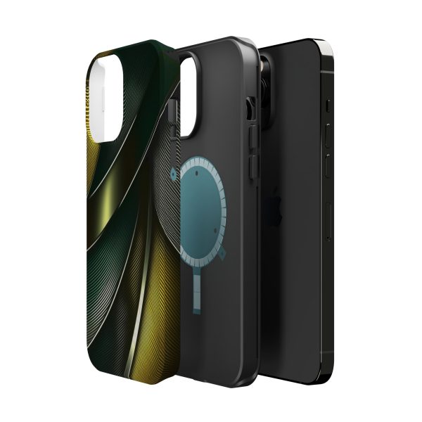 Green and Yellow Carbon Custom Magnetic Tough Case for iPhone - Dual Layer Protection with MagSafe® Compatibility - Matte or Glossy Finish - Image 77