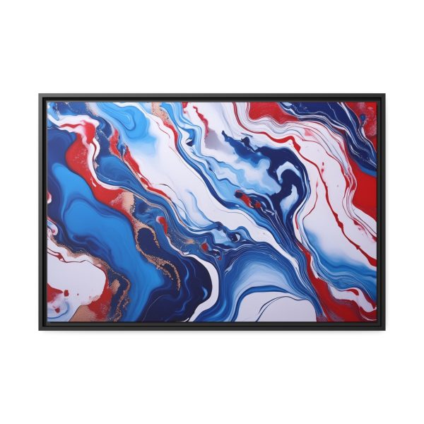 Red White and Blue TS3 Marble Matte Canvas, Black Frame - Image 29