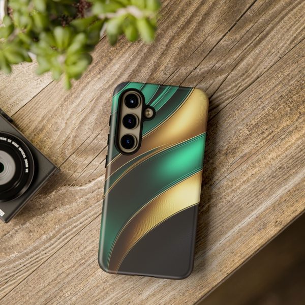 Green and Gold iPhone | Samsung | Samsung Galaxy | Google Pixel - Cell Phone Tough Cases - Image 194