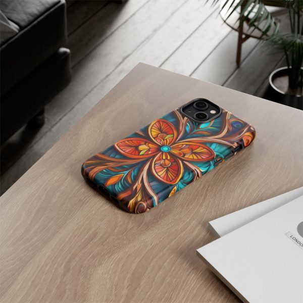 Wood Grain Flower iPhone | Samsung | Samsung Galaxy | Google Pixel - Cell Phone Tough Cases - Image 112