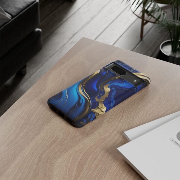 Royal Blue and Gold iPhone | Samsung | Samsung Galaxy | Google Pixel - Cell Phone Tough Cases - Image 152