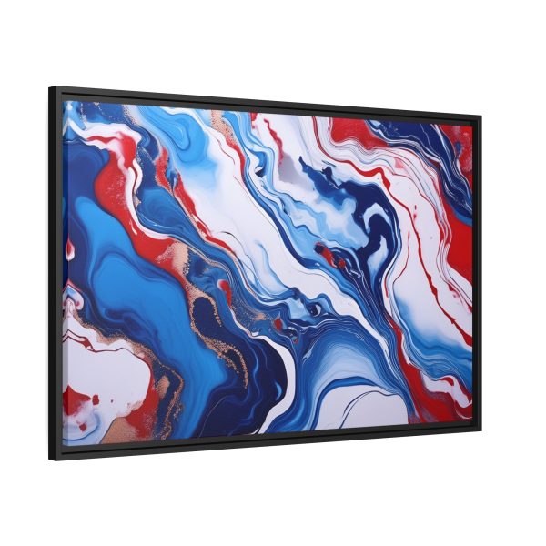 Red White and Blue TS3 Marble Matte Canvas, Black Frame - Image 30