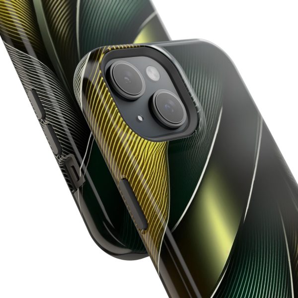 Green and Yellow Carbon Custom Magnetic Tough Case for iPhone - Dual Layer Protection with MagSafe® Compatibility - Matte or Glossy Finish - Image 83