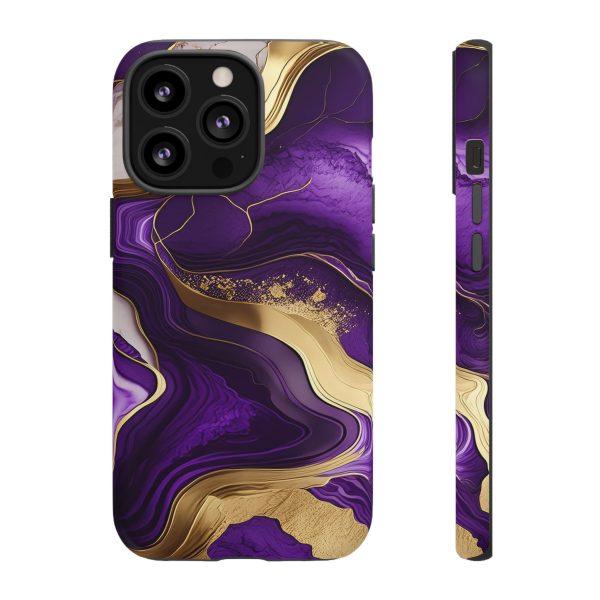 Purple and Gold iPhone | Samsung | Samsung Galaxy | Google Pixel - Cell Phone Tough Cases - Image 43