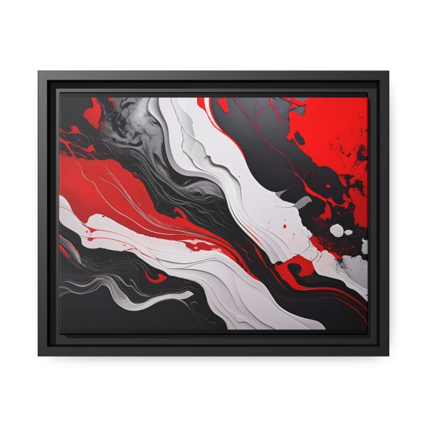 Red and Black Abstract 3 Matte Canvas, Black Frame - Image 5