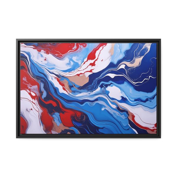 Red White and Blue TS2 Marble Matte Canvas, Black Frame - Image 21