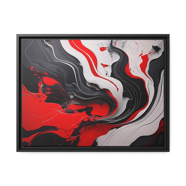 Red and Black Abstract 1 Matte Canvas, Black Frame - Image 17