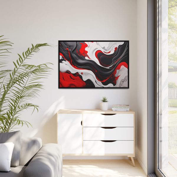 Red and Black Abstract 2 Matte Canvas, Black Frame - Image 39