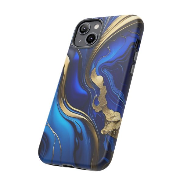 Royal Blue and Gold iPhone | Samsung | Samsung Galaxy | Google Pixel - Cell Phone Tough Cases - Image 110