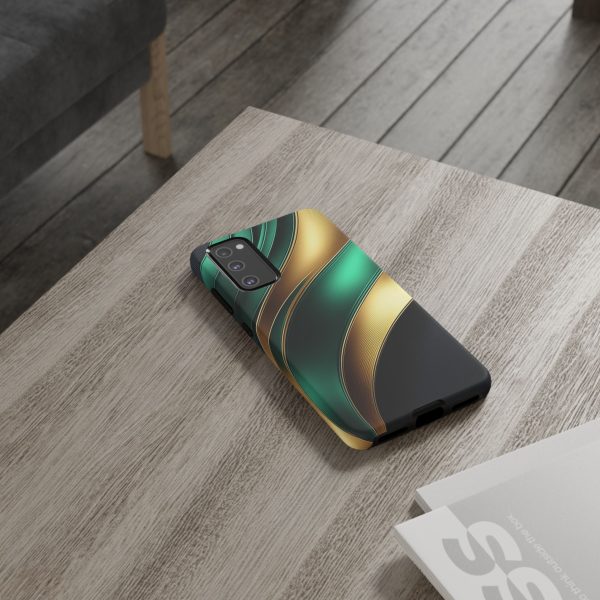 Green and Gold iPhone | Samsung | Samsung Galaxy | Google Pixel - Cell Phone Tough Cases - Image 72