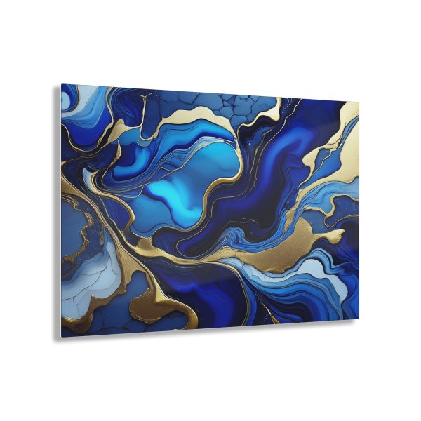 Royal Blue and Gold Acrylic Prints