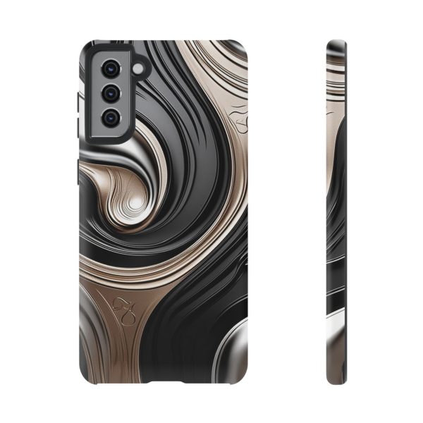 Black and Gold iPhone | Samsung | Samsung Galaxy | Google Pixel - Cell Phone Tough Cases - Image 55