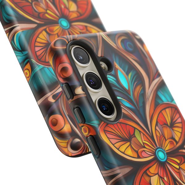 Wood Grain Flower iPhone | Samsung | Samsung Galaxy | Google Pixel - Cell Phone Tough Cases - Image 191