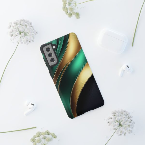 Green and Gold iPhone | Samsung | Samsung Galaxy | Google Pixel - Cell Phone Tough Cases - Image 54