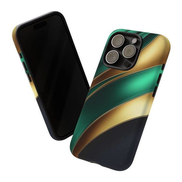 Green and Gold iPhone | Samsung | Samsung Galaxy | Google Pixel - Cell Phone Tough Cases - Image 177