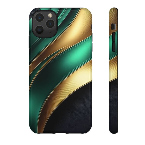 Green and Gold iPhone | Samsung | Samsung Galaxy | Google Pixel - Cell Phone Tough Cases - Image 23