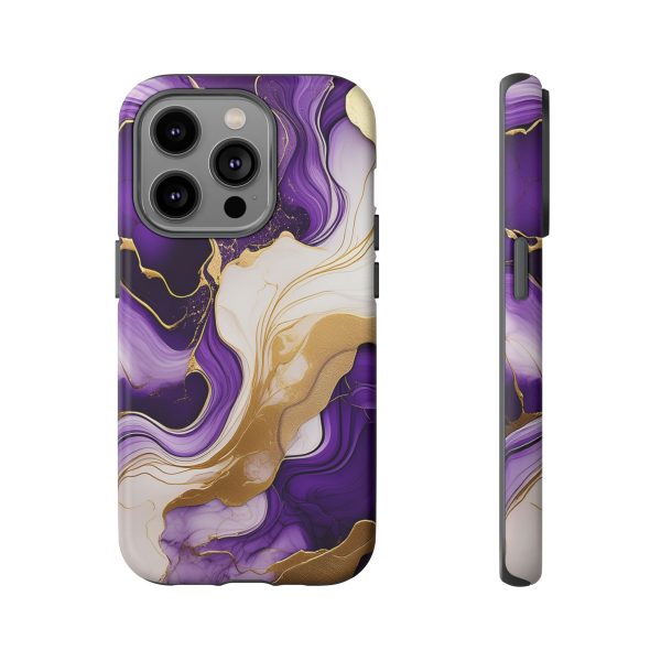 Purple and Gold 2 iPhone | Samsung | Samsung Galaxy | Google Pixel - Cell Phone Tough Cases - Image 101