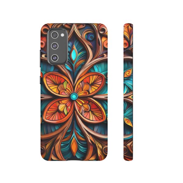 Wood Grain Flower iPhone | Samsung | Samsung Galaxy | Google Pixel - Cell Phone Tough Cases - Image 71