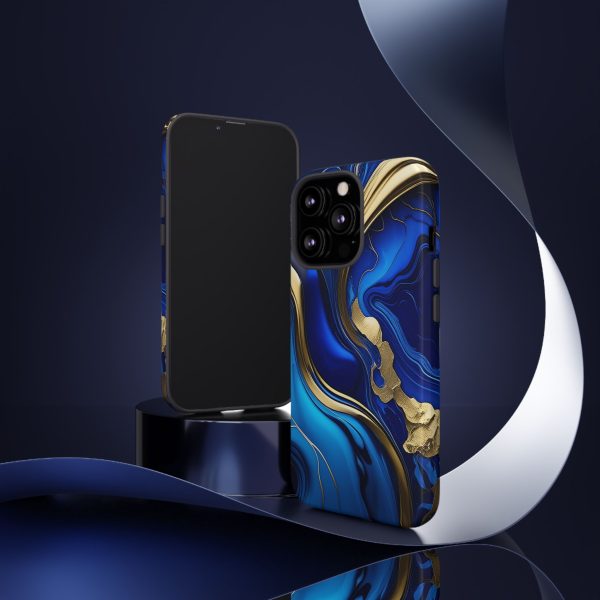 Royal Blue and Gold iPhone | Samsung | Samsung Galaxy | Google Pixel - Cell Phone Tough Cases - Image 42