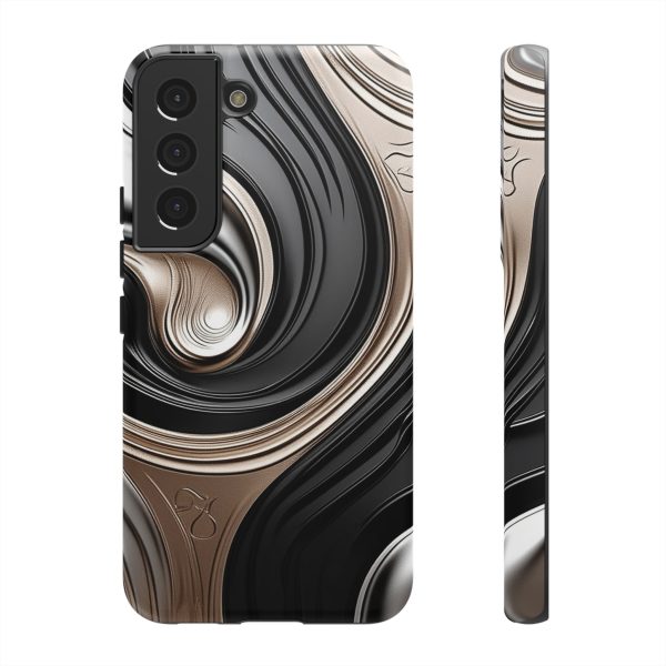 Black and Gold iPhone | Samsung | Samsung Galaxy | Google Pixel - Cell Phone Tough Cases - Image 79