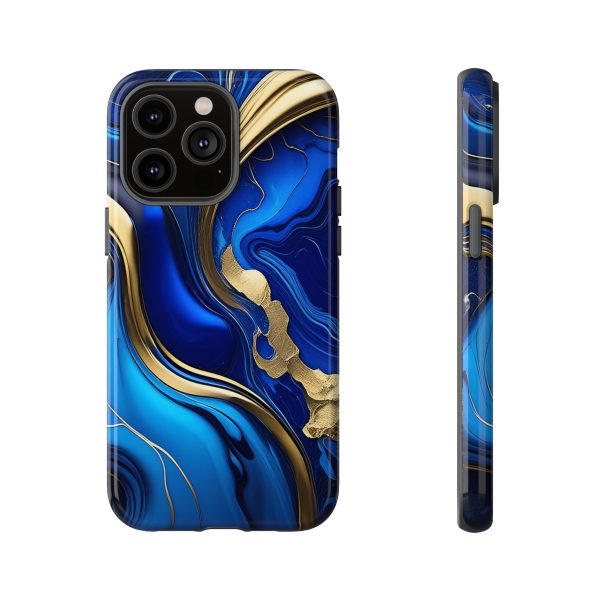 Royal Blue and Gold iPhone | Samsung | Samsung Galaxy | Google Pixel - Cell Phone Tough Cases - Image 113