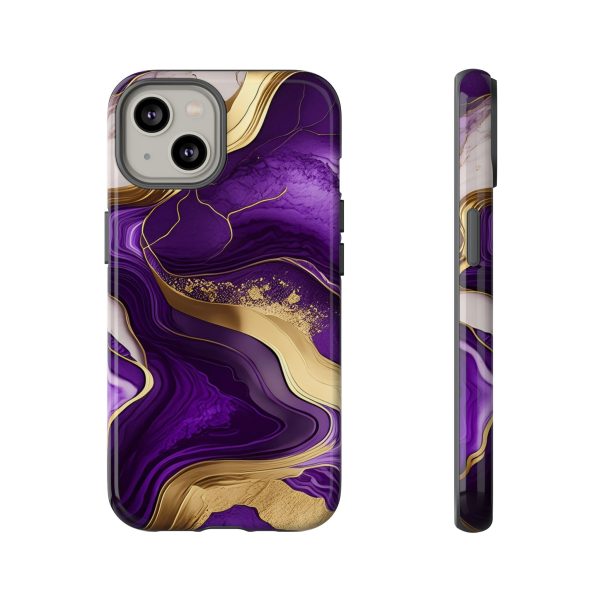 Purple and Gold iPhone | Samsung | Samsung Galaxy | Google Pixel - Cell Phone Tough Cases - Image 89