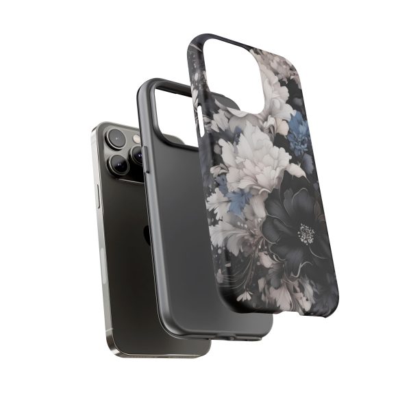 Black and White Flowers iPhone | Samsung | Samsung Galaxy | Google Pixel - Cell Phone Tough Cases - Image 119