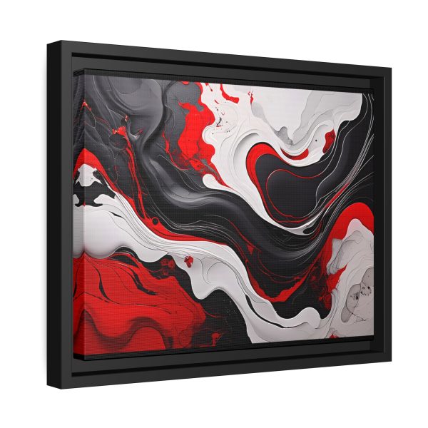 Red and Black Abstract 2 Matte Canvas, Black Frame - Image 6