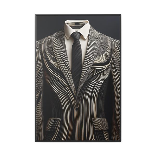 Black Suit Abstract Gallery Canvas Wraps, Vertical Frame - Image 41