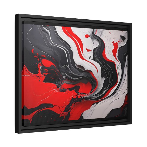 Red and Black Abstract 1 Matte Canvas, Black Frame - Image 14