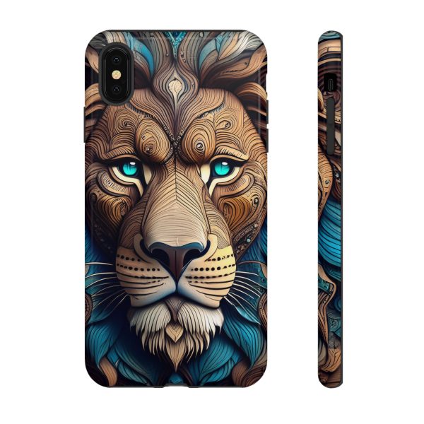 Wood Lion Art iPhone | Google Pixel - Cell Phone Tough Cases - Image 11