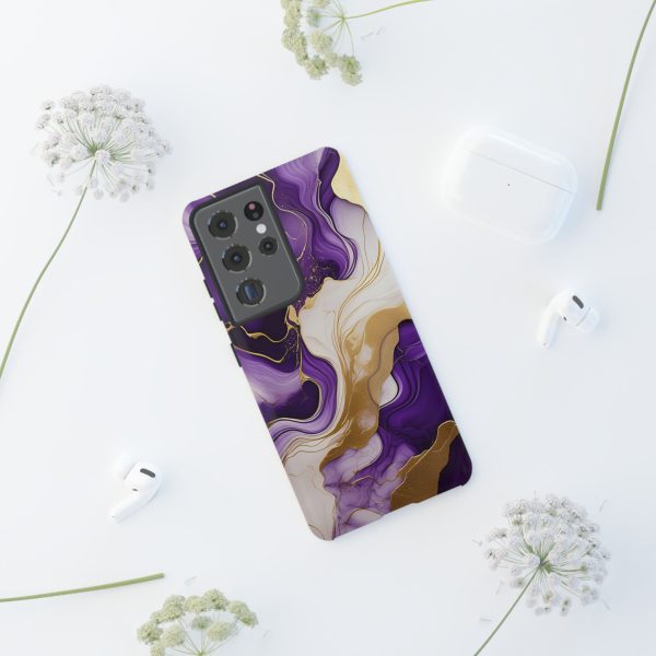 Purple and Gold 2 iPhone | Samsung | Samsung Galaxy | Google Pixel - Cell Phone Tough Cases - Image 58