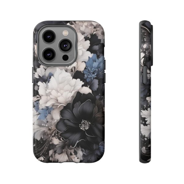 Black and White Flowers iPhone | Samsung | Samsung Galaxy | Google Pixel - Cell Phone Tough Cases - Image 101