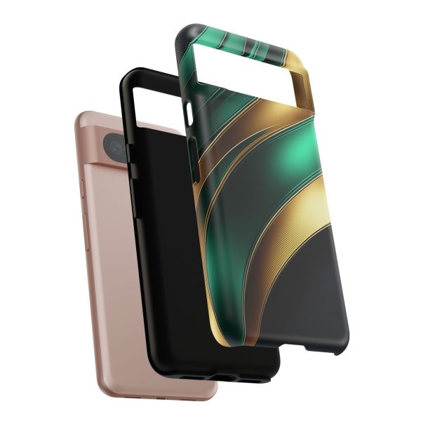 Green and Gold iPhone | Samsung | Samsung Galaxy | Google Pixel - Cell Phone Tough Cases - Image 233