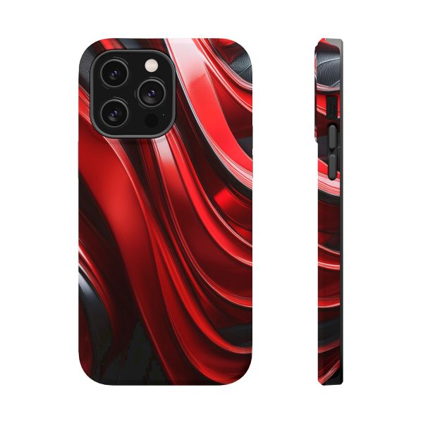 Red and Black Custom Magnetic Tough Case for iPhone - Dual Layer Protection with MagSafe® Compatibility - Matte or Glossy Finish - Image 36