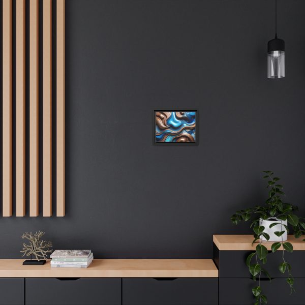 Abstract Wood Matte Canvas, Black Frame - Image 4