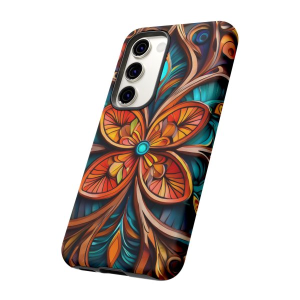 Wood Grain Flower iPhone | Samsung | Samsung Galaxy | Google Pixel - Cell Phone Tough Cases - Image 126