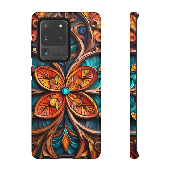 Wood Grain Flower iPhone | Samsung | Samsung Galaxy | Google Pixel - Cell Phone Tough Cases - Image 27