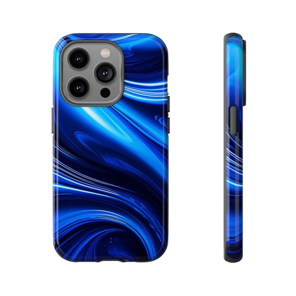 Royal Blue Wave iPhone | Samsung | Samsung Galaxy | Google Pixel - Cell Phone Tough Cases - Image 97