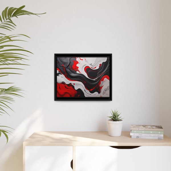 Red and Black Abstract 2 Matte Canvas, Black Frame - Image 15