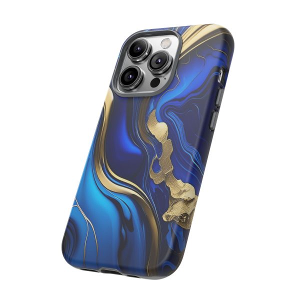 Royal Blue and Gold iPhone | Samsung | Samsung Galaxy | Google Pixel - Cell Phone Tough Cases - Image 102