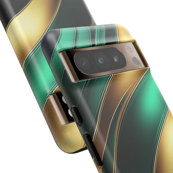 Green and Gold iPhone | Samsung | Samsung Galaxy | Google Pixel - Cell Phone Tough Cases - Image 221