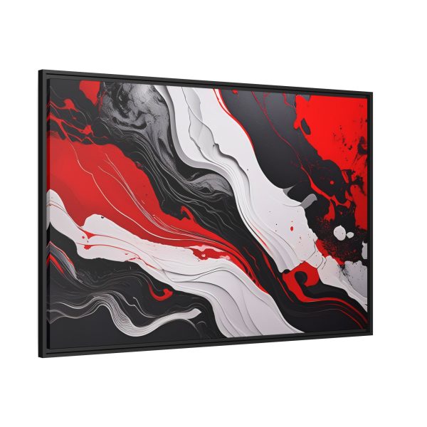 Red and Black Abstract 3 Matte Canvas, Black Frame - Image 38