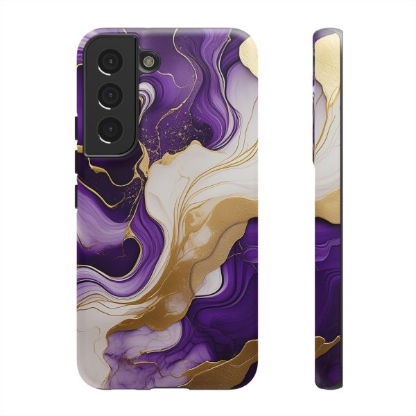 Purple and Gold 2 iPhone | Samsung | Samsung Galaxy | Google Pixel - Cell Phone Tough Cases - Image 79