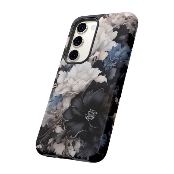 Black and White Flowers iPhone | Samsung | Samsung Galaxy | Google Pixel - Cell Phone Tough Cases - Image 122